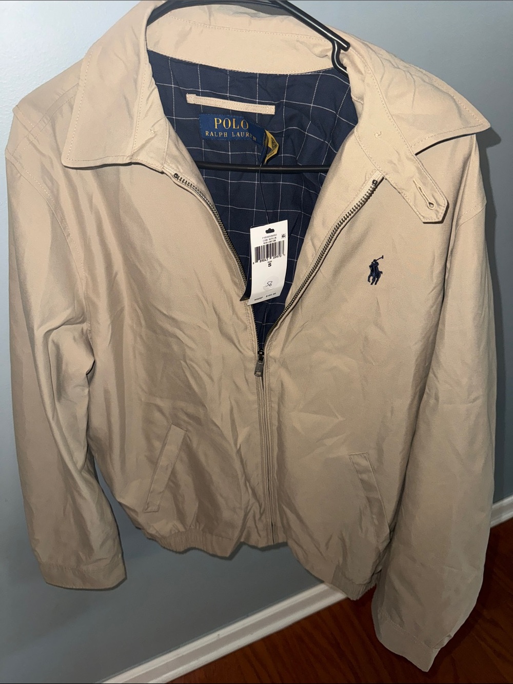 Polo Ralph Lauren Men’s Khaki Full-Zip Jacket – Size Small – New With Tags